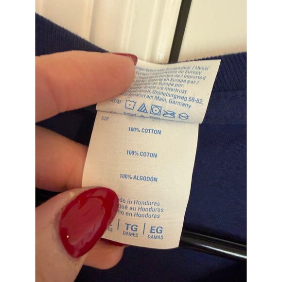 Port & Company Women's XL Blue School Bus Driver Short Sleeve Crew Neck T-Shirt - Picture 9 of 11